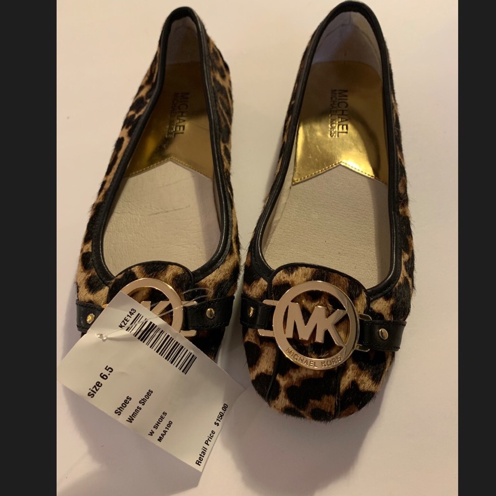 Michael Kors Brown Leopard Print Moccasins 6.5 - Picture 4 of 8